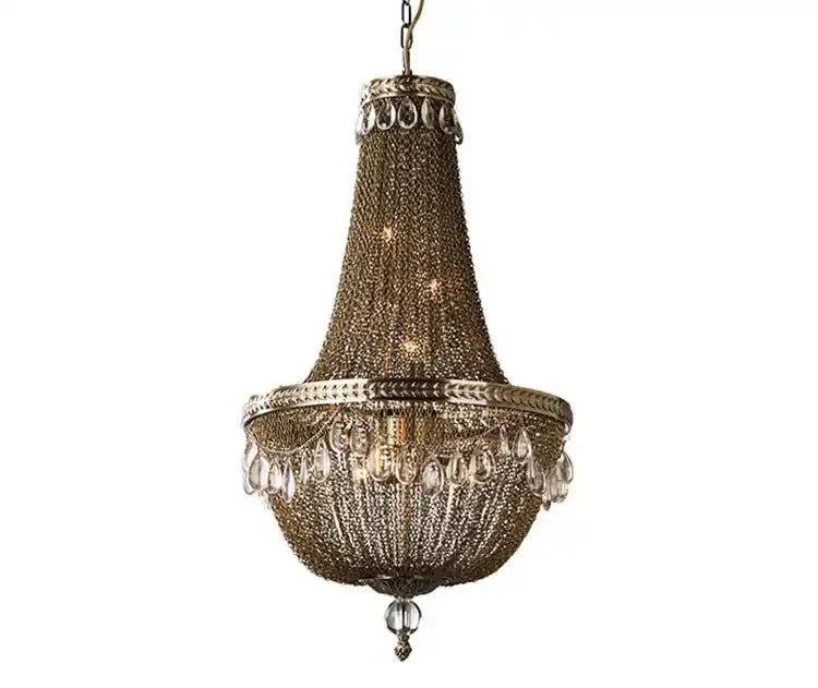 Oversize Modern Metal Art Luxury Crystal Chandelier for Duplex Hall/Staircase/Villa/Foyer - Arialamps