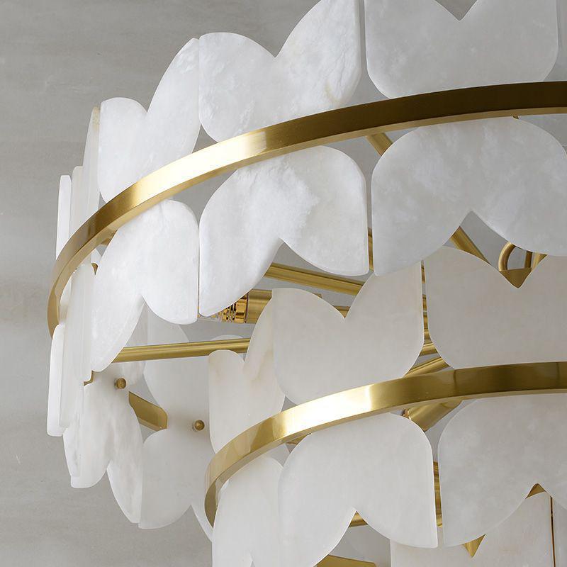Patanga Alabaster Chandelier Light-Arialamps