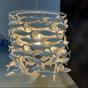 Porcelain Fish Shaped Dining Table Chandelier - Arialamps