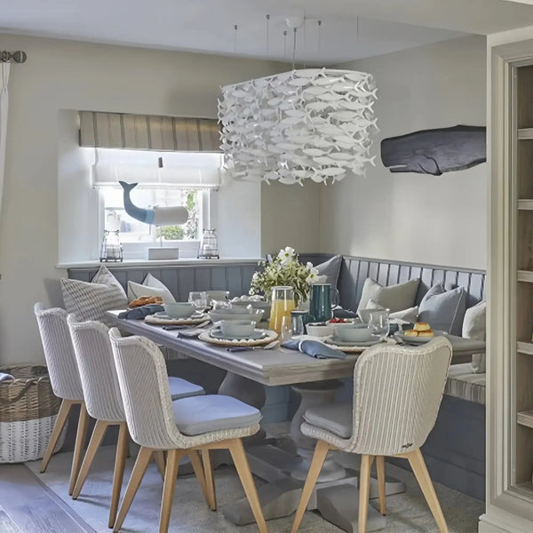 Porcelain Fish Shaped Dining Table Chandelier - Arialamps