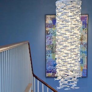 Porcelain Fish Shaped Dining Table Chandelier - Arialamps