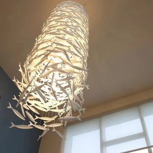 Porcelain Fish Shaped Dining Table Chandelier - Arialamps