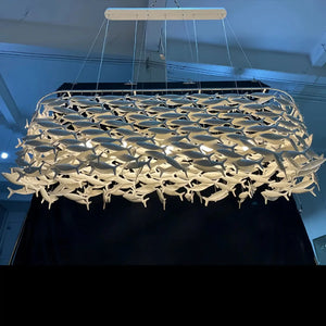 Porcelain Fish Shaped Dining Table Chandelier - Arialamps