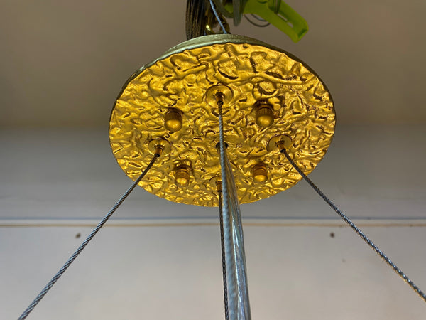Post-Modern Art Brass and Ceramics Flower Pendant Branch Chandelier for Living/Dining Room-Chandeliers-Arialamps
