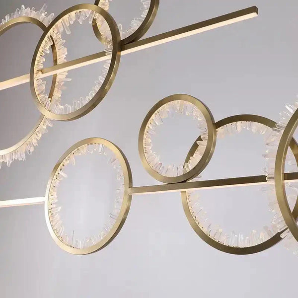 Primary Crystal Cluster Island Chandelier - Arialamps