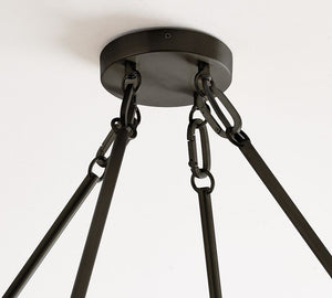 Remington Iron Round Ceiling-Mounted Chandelier (50")