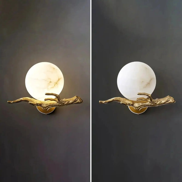 Retro Twigs Alabaster Wall Lamp - Arialamps