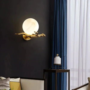 Retro Twigs Alabaster Wall Lamp - Arialamps