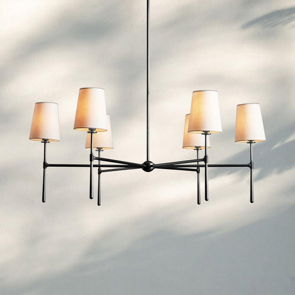 Rhodas Round Chandelier-5-Light-Bronze-