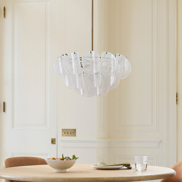 Murano Chandelier (22") White