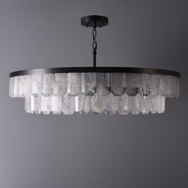 Rolantis Double Rock Crystal Chandelier - Arialamps