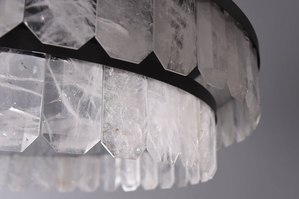 Rolantis Double Rock Crystal Chandelier - Arialamps