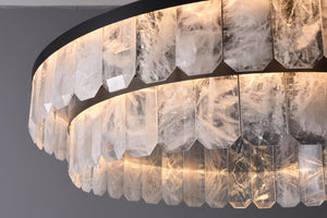 Rolantis Double Rock Crystal Chandelier - Arialamps