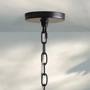 Rosalind Rattan Chandelier in Black - Arialamps