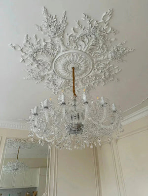 Rustic Antique European Candle Crystal Chandelier Popular Farmhouse Ceiling Light Fixture For Living Room - Arialamps