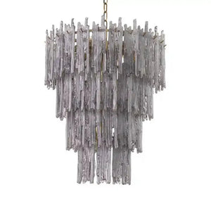 Saint Roch Modern Glass Chandelier Brass & Glass - Arialamps