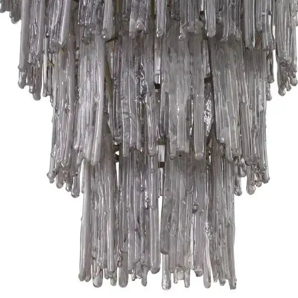 Saint Roch Modern Glass Chandelier Brass & Glass - Arialamps