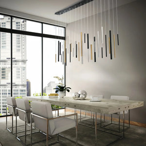 Santana Modern Linear Multi Light Pendant for Kitchen Island-