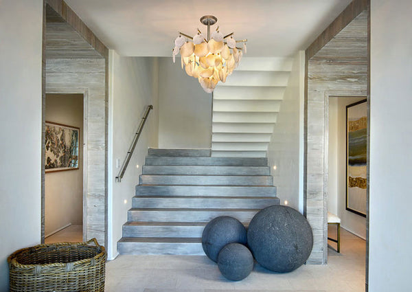 Serenity 1 Light Pendant Large - Gold Leaf W Polished Stainless