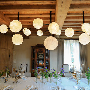 Sian Modern Sphere Delight - Modern Artistic Alabaster Pendant Light Chandelier Kevin Studio Inc