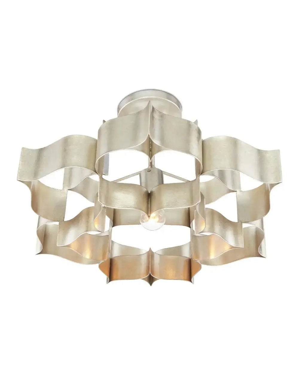 Silver leaf shape Chandelier For living room, bed room, Foyer Entryway - Arialamps