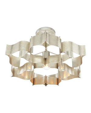 Silver leaf shape Chandelier For living room, bed room, Foyer Entryway - Arialamps