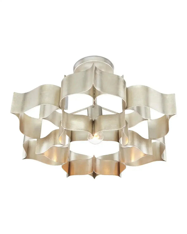 Silver leaf shape Chandelier For living room, bed room, Foyer Entryway - Arialamps