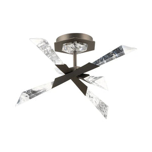 Solitude LED Semi Flush Mount Ceiling Light - Arialamps