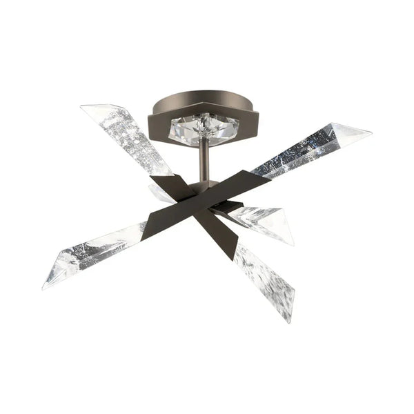Solitude LED Semi Flush Mount Ceiling Light - Arialamps