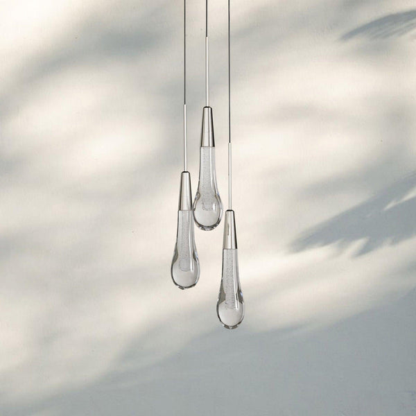 Solitaire 3-Light Pendant-Nickel-