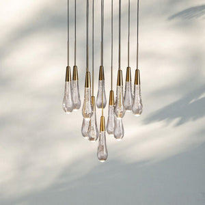 Solitaire Round Chandelier 17" 24" 36“ 58“-12-Light 17‘’-Brass-