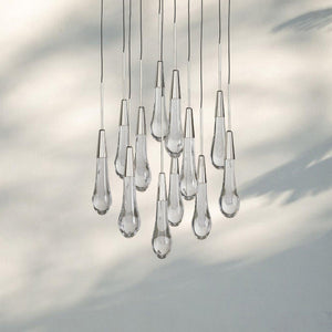 Solitaire Round Chandelier 17" 24" 36“ 58“-12-Light 17‘’-Nickel-