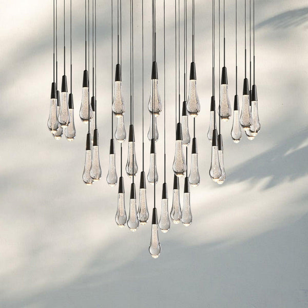 Solitaire Round Chandelier 17" 24" 36“ 58“-34-Light 36‘’-Bronze-