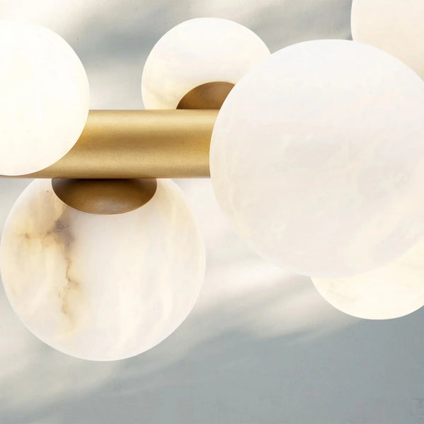 Stylox Linear Alabaster Ball Chandelier-chandeliers for dining room,chandeliers for stairways,chandeliers for foyer,chandeliers for bedrooms,chandeliers for kitchen,chandeliers for living room-Arialamps