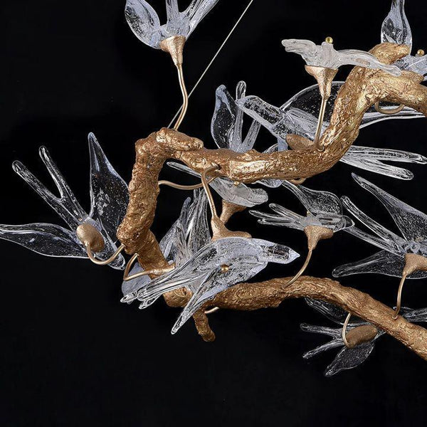 Swallow Branch Chandelier-chandeliers for dining room,chandeliers for stairways,chandeliers for foyer,chandeliers for bedrooms,chandeliers for kitchen,chandeliers for living room-Arialamps