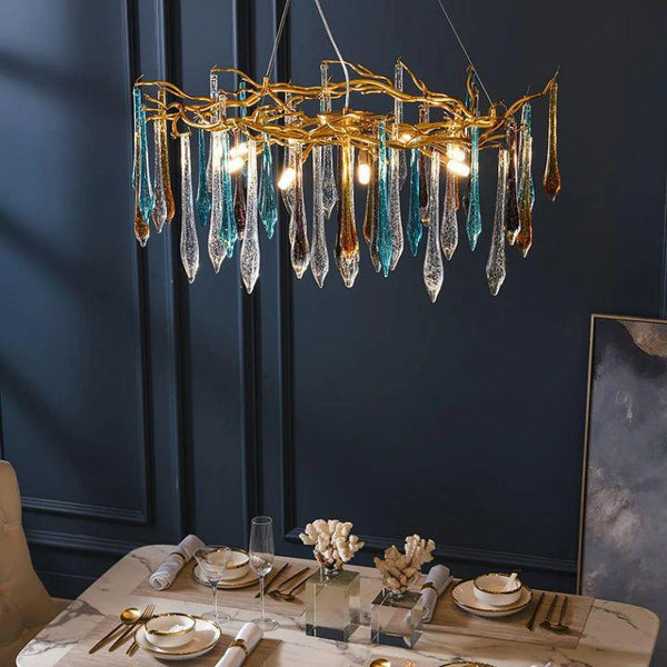 Teardrop Crystal Chandelier-chandeliers for dining room,chandeliers for stairways,chandeliers for foyer,chandeliers for bedrooms,chandeliers for kitchen,chandeliers for living room-Arialamps