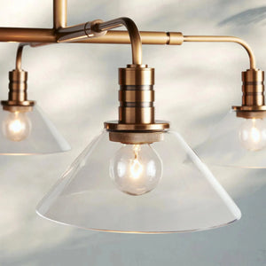 Theron Glass Round Chandelier 30'' 52'' - Arialamps
