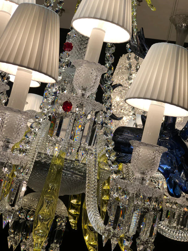 Traditional Colorful Candle Branch Blue Deer Crystal Chandelier for Living Room/Dining Room-Chandeliers-Arialamps