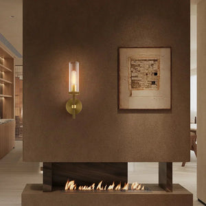 Twining Dimmable Luxury Flush-Mount Wall Sconce Brass