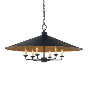 Veritas Black Chandelier 36'' For living room, bedroom, Foyer Entryway - Arialamps