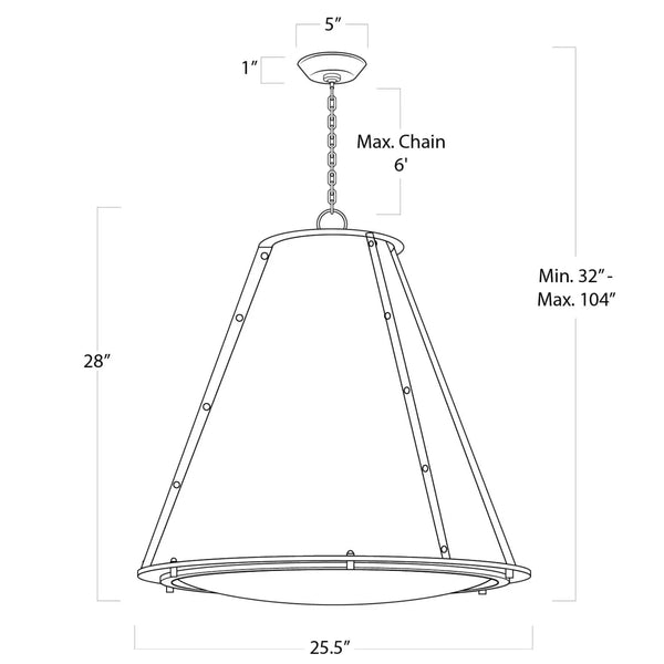 Vertelle Maid Chandelier Large-