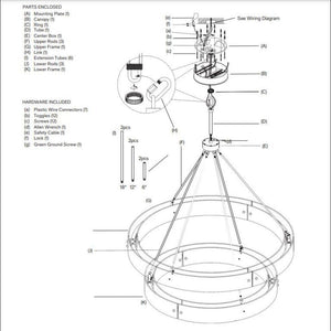 Veuvery 2-Tier Round Chandelier 60"-chandeliers for dining room,chandeliers for stairways,chandeliers for foyer,chandeliers for bedrooms,chandeliers for kitchen,chandeliers for living room-Arialamps