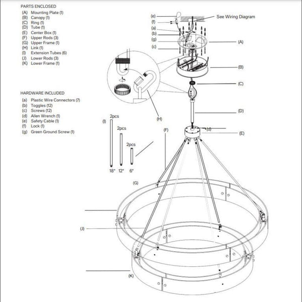 Veuvery 2-Tier Round Chandelier 60"-chandeliers for dining room,chandeliers for stairways,chandeliers for foyer,chandeliers for bedrooms,chandeliers for kitchen,chandeliers for living room-Arialamps