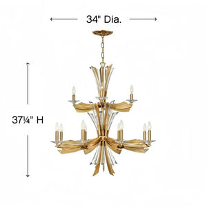 Vida Medium Multi Tier Chandelier - Arialamps
