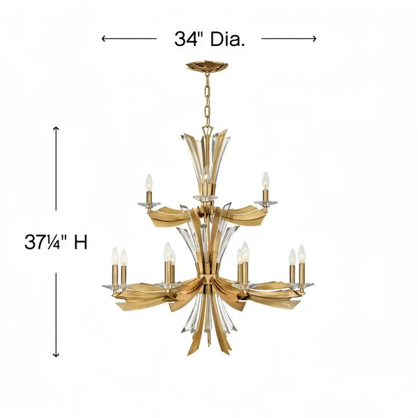 Vida Medium Multi Tier Chandelier - Arialamps