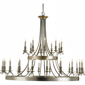 Vintage Large Iron Chandelier with Candle Rustic Farmhouse Pendant Lighting - Arialamps