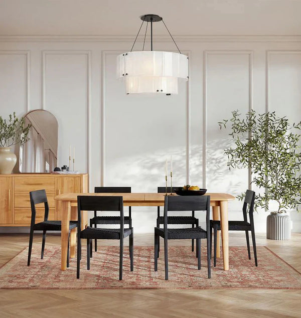 Willamette Glass Round Chandelier 2-Tier 32''-Arialamps