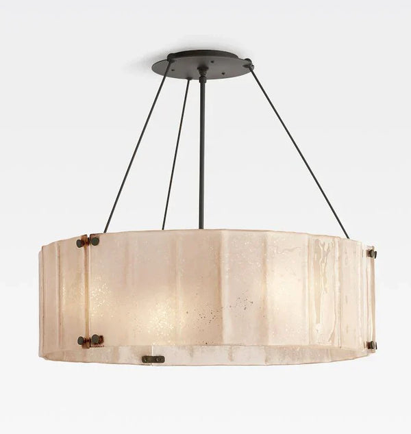 Willamette Glass Round Chandelier 48''-Bronze-Champagne-Arialamps