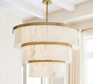 Windham Alabaster 3 Tier Chandelier-chandelier-Arialamps